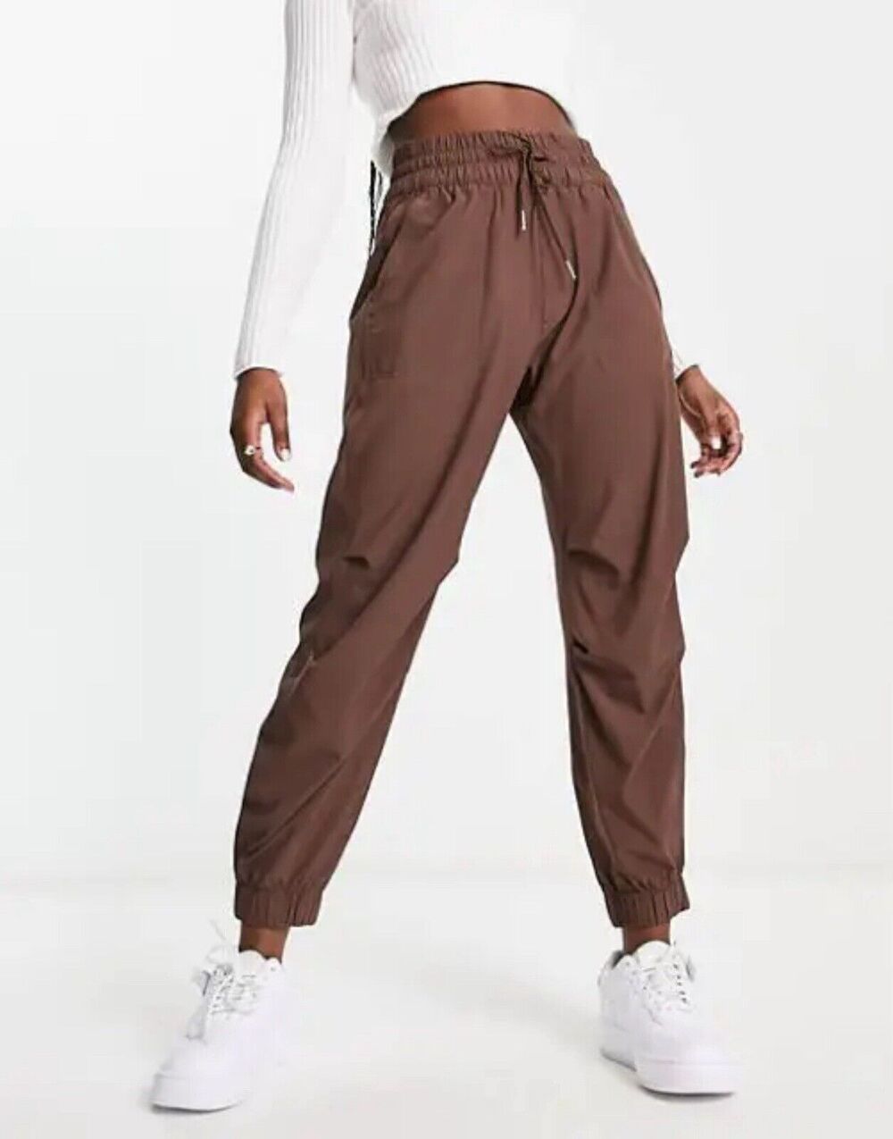 Abercrombie And Fitch Y2K Maroon Cargo Joggers High Rise 90s Streetwear Size M
